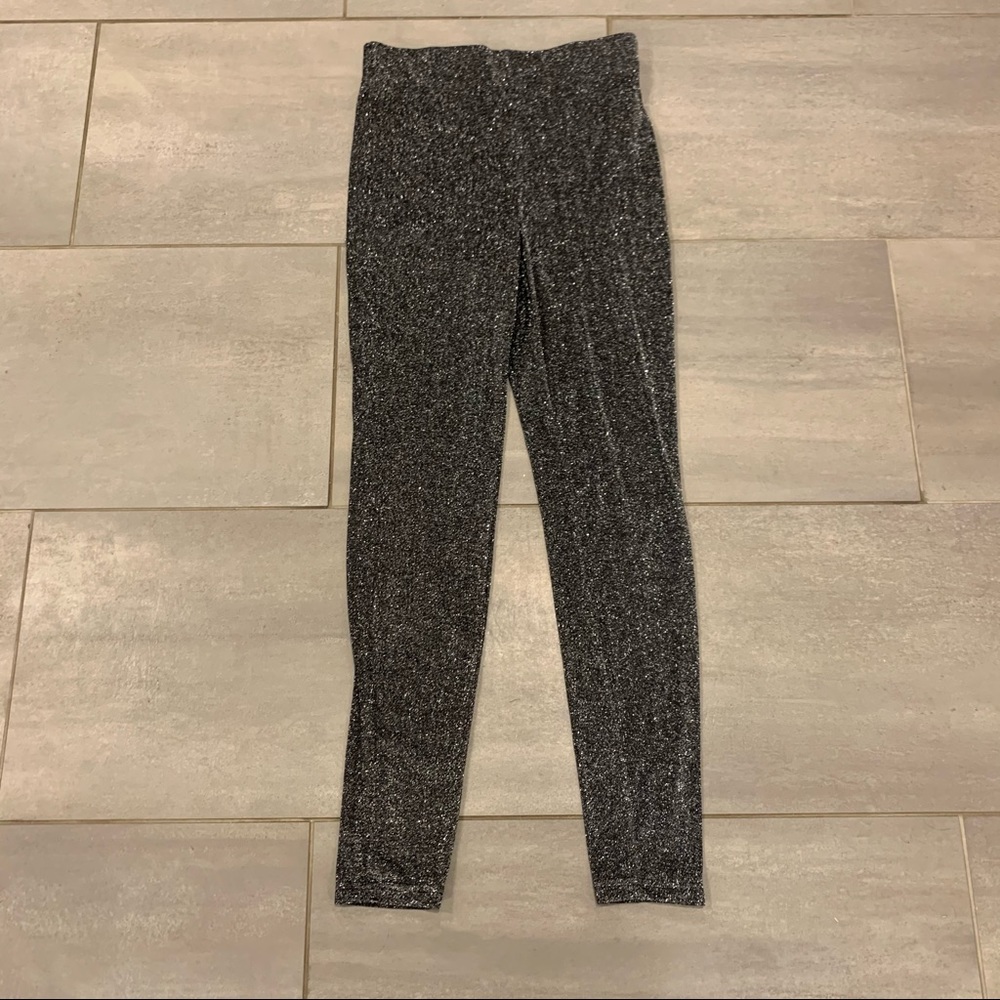 Silver Glitter Leggings